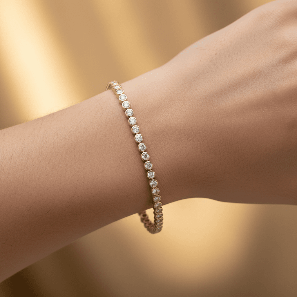 Gold Bracelet — Try on - After